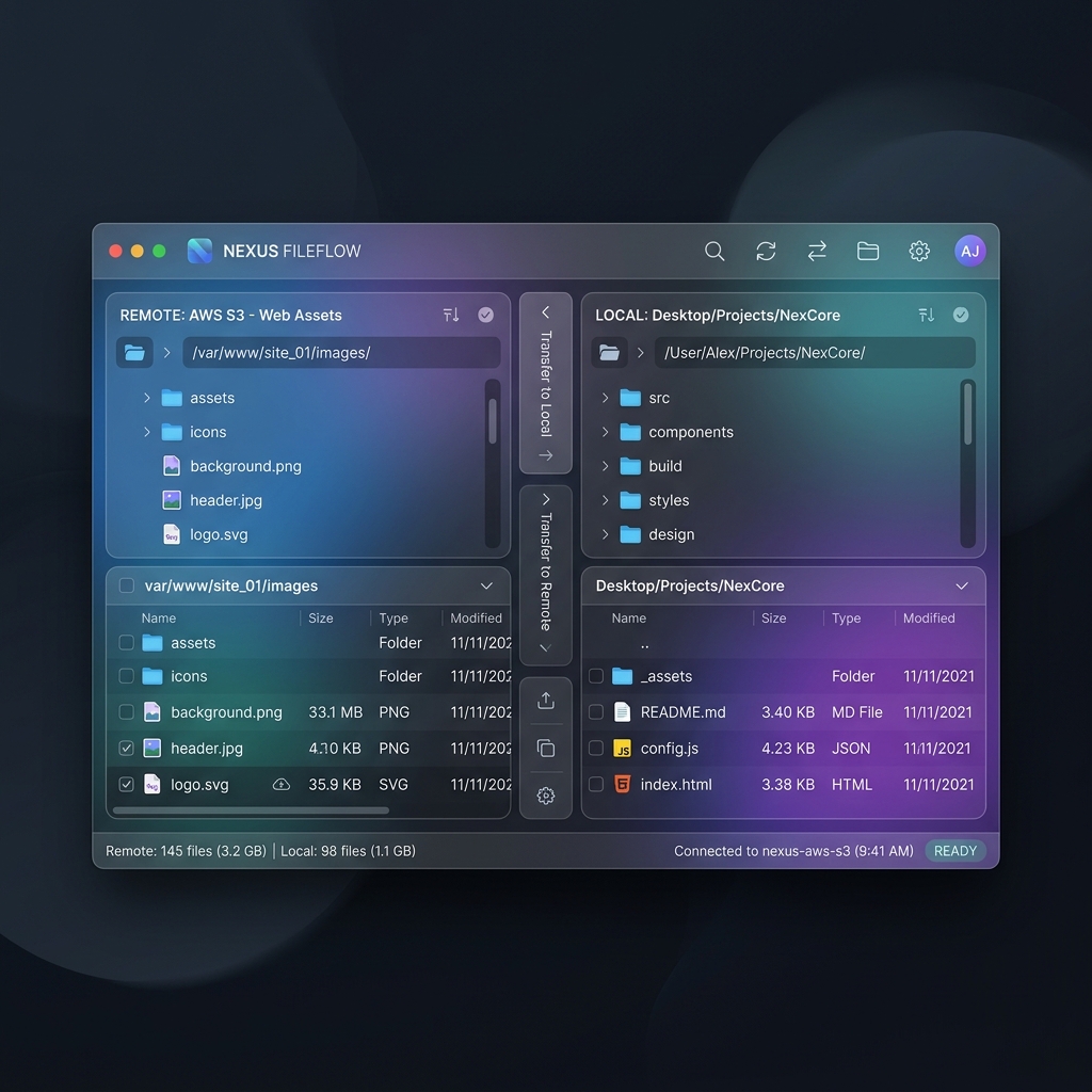 FileZilla 客户端界面